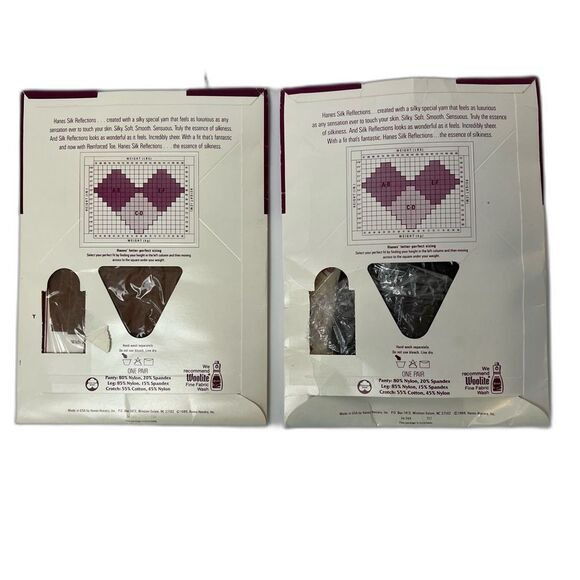Hanes Silk Reflections Pantyhose Fits Like a Fantasy Two Pair Size CD - Picture 2 of 2
